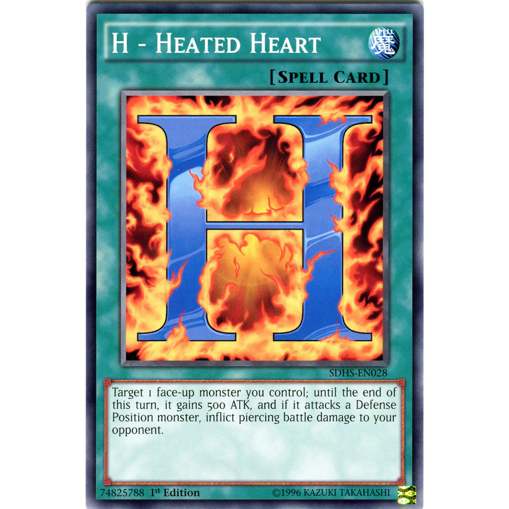 H - Heated Heart SDHS-EN028 Yu-Gi-Oh! Card from the Hero Strike Set