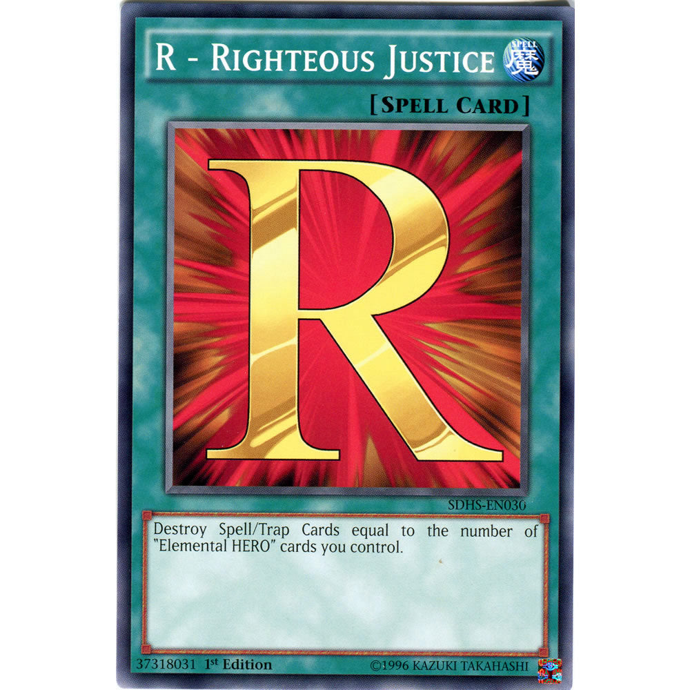 R - Righteous Justice SDHS-EN030 Yu-Gi-Oh! Card from the Hero Strike Set