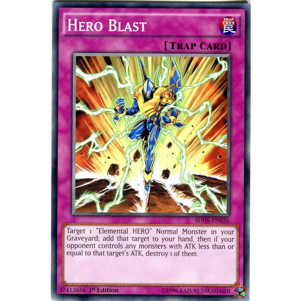 Hero Blast SDHS-EN036 Yu-Gi-Oh! Card from the Hero Strike Set