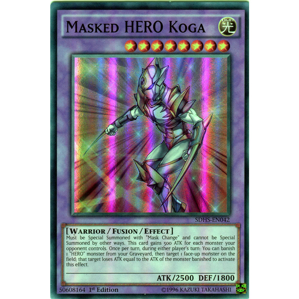 Masked HERO Koga SDHS-EN042 Yu-Gi-Oh! Card from the Hero Strike Set