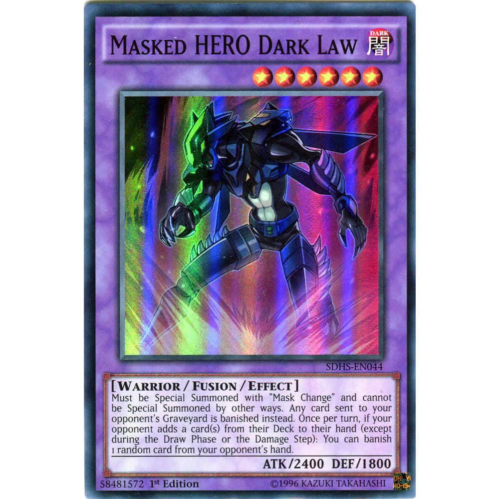 Masked HERO Dark Law SDHS-EN044 Yu-Gi-Oh! Card from the Hero Strike Set