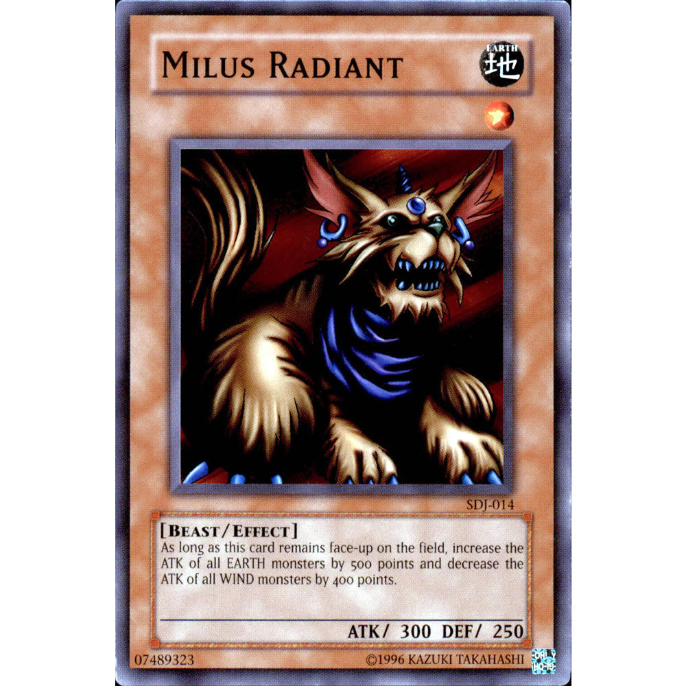 Milus Radiant SDJ-014 Yu-Gi-Oh! Card from the Joey Set