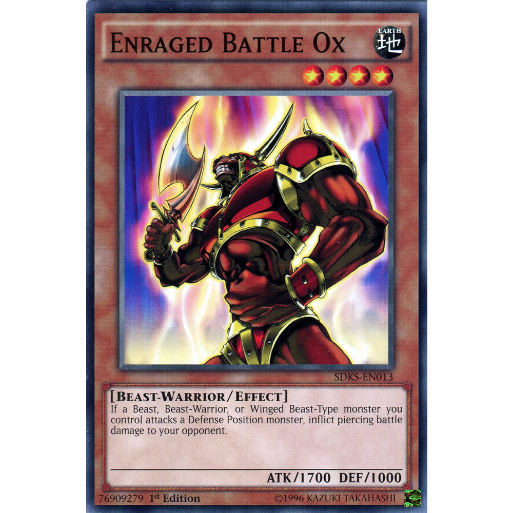 Enraged Battle Ox SDKS-EN013 Yu-Gi-Oh! Card from the Seto Kaiba Set