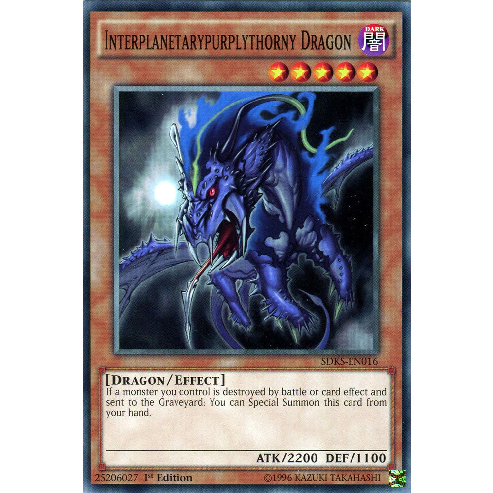 Interplanetarypurplythorny Dragon SDKS-EN016 Yu-Gi-Oh! Card from the Seto Kaiba Set