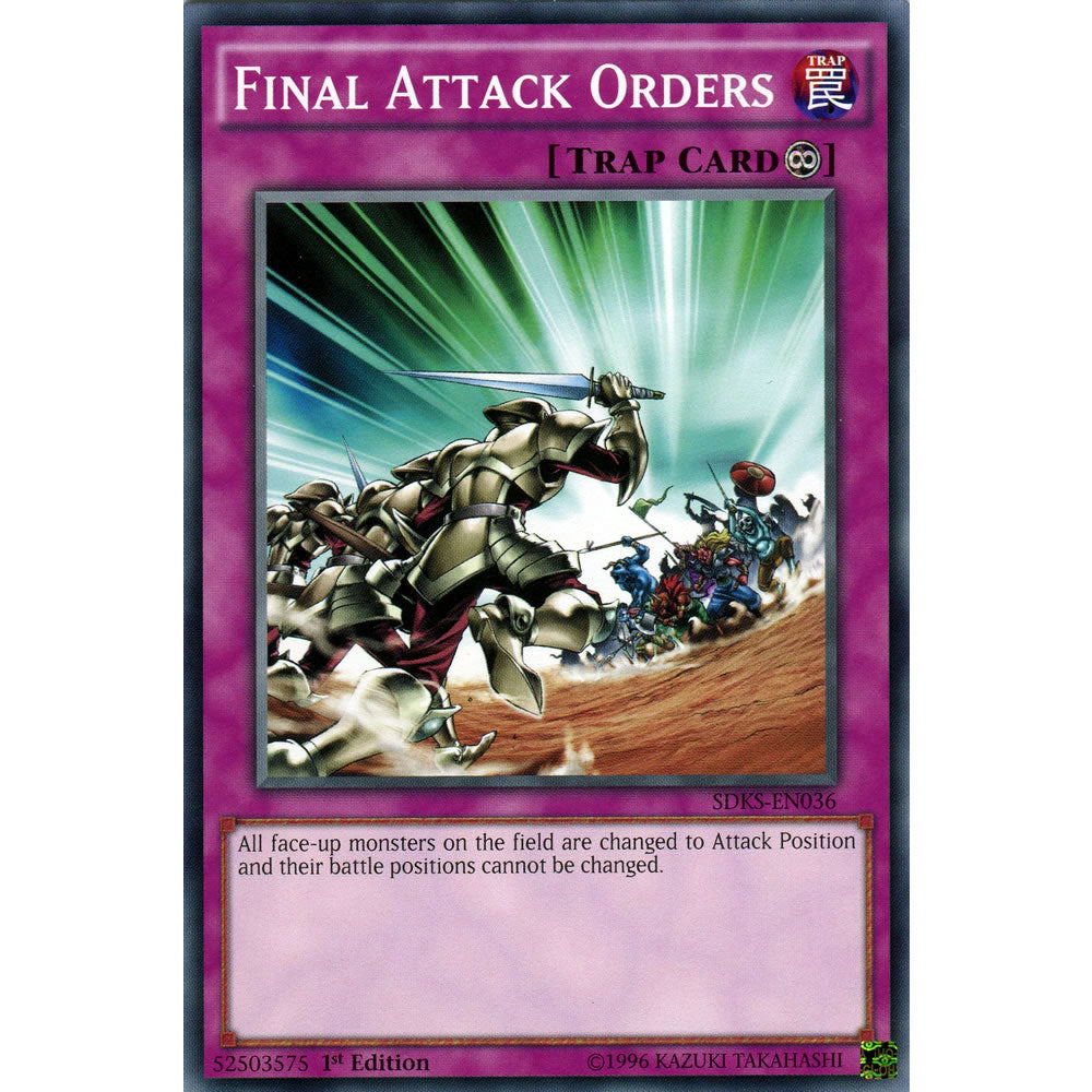 Final Attack Orders SDKS-EN036 Yu-Gi-Oh! Card from the Seto Kaiba Set