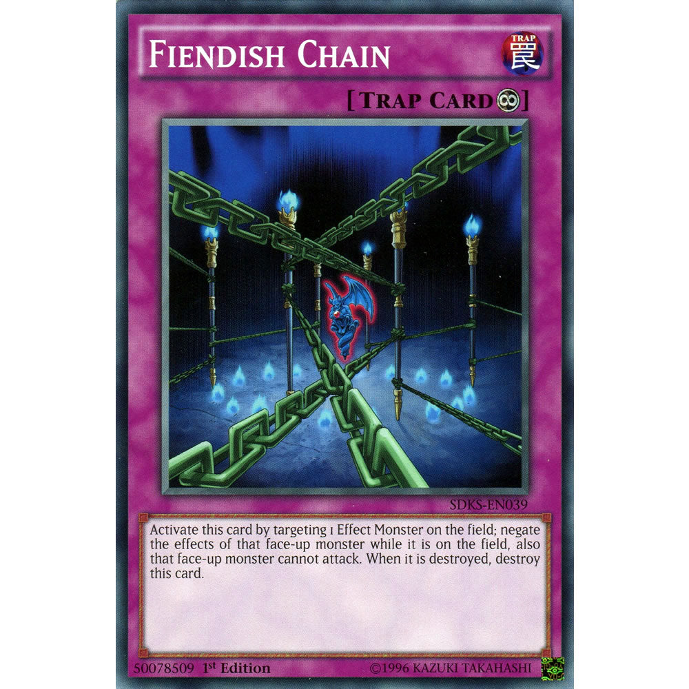 Fiendish Chain SDKS-EN039 Yu-Gi-Oh! Card from the Seto Kaiba Set