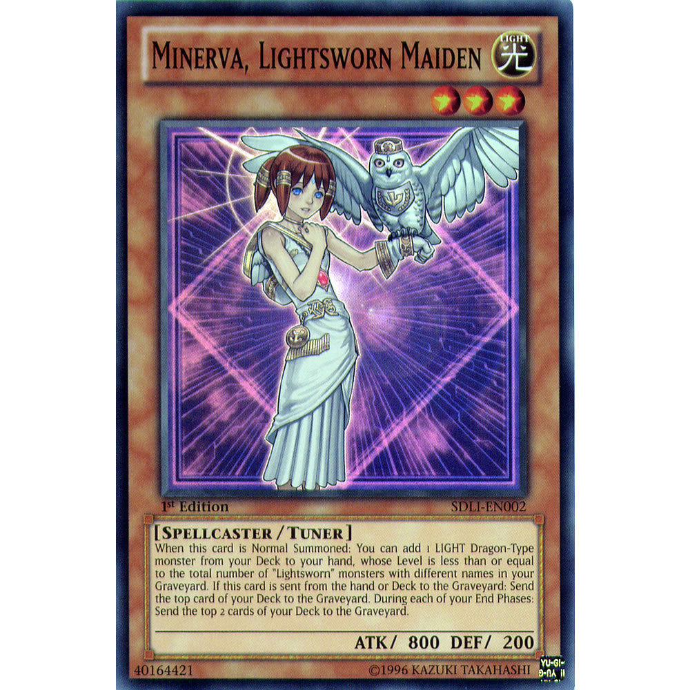 Minerva, Lightsworn Maiden SDLI-EN002 Yu-Gi-Oh! Card from the Realm of Light Set