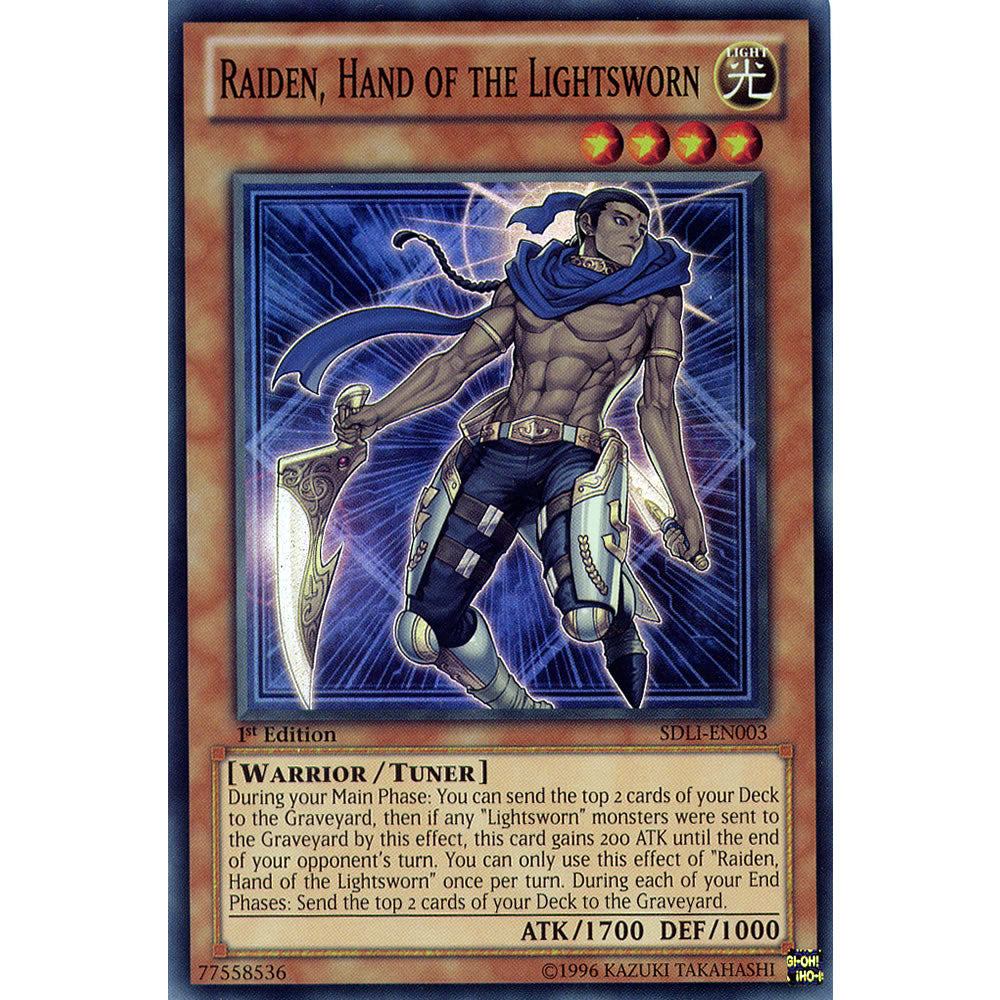 Raiden, Hand of the Lightsworn SDLI-EN003 Yu-Gi-Oh! Card from the Realm of Light Set