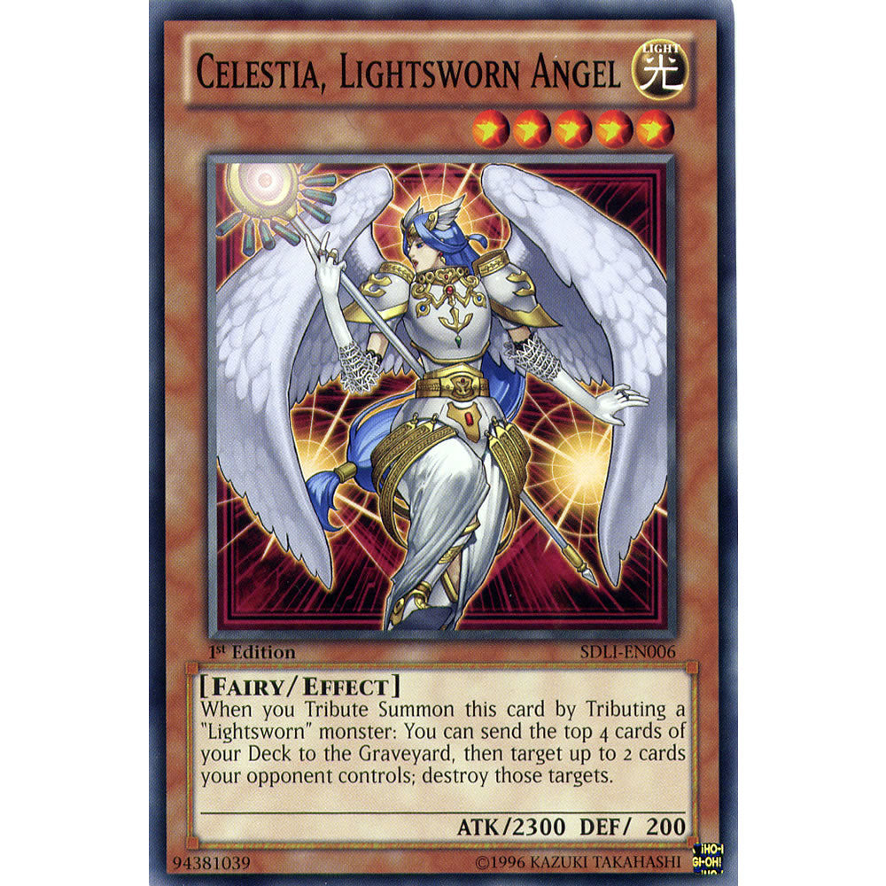 Celestia, Lightsworn Angel SDLI-EN006 Yu-Gi-Oh! Card from the Realm of Light Set