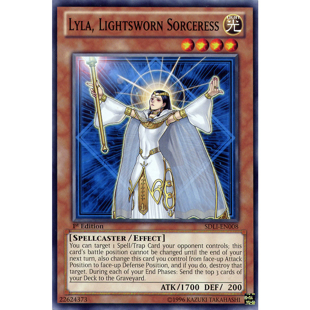 Lyla, Lightsworn Sorceress SDLI-EN008 Yu-Gi-Oh! Card from the Realm of Light Set