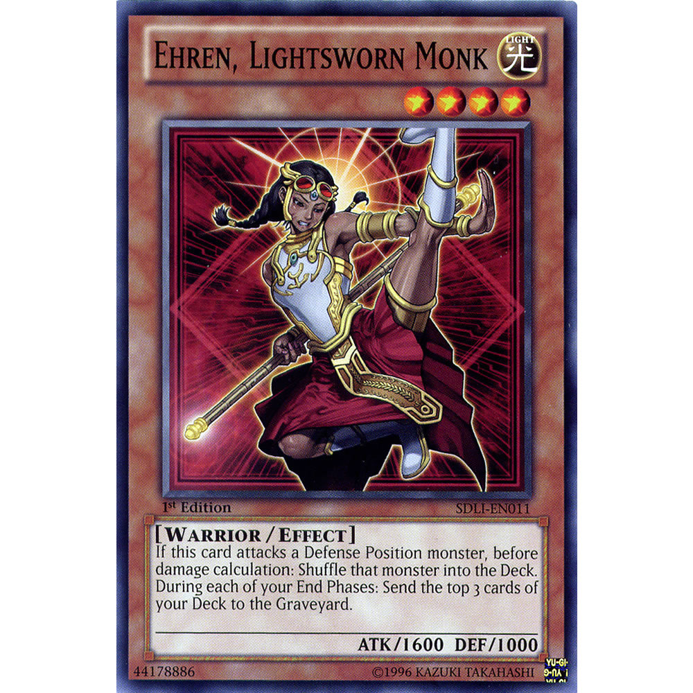Ehren, Lightsworn Monk SDLI-EN011 Yu-Gi-Oh! Card from the Realm of Light Set