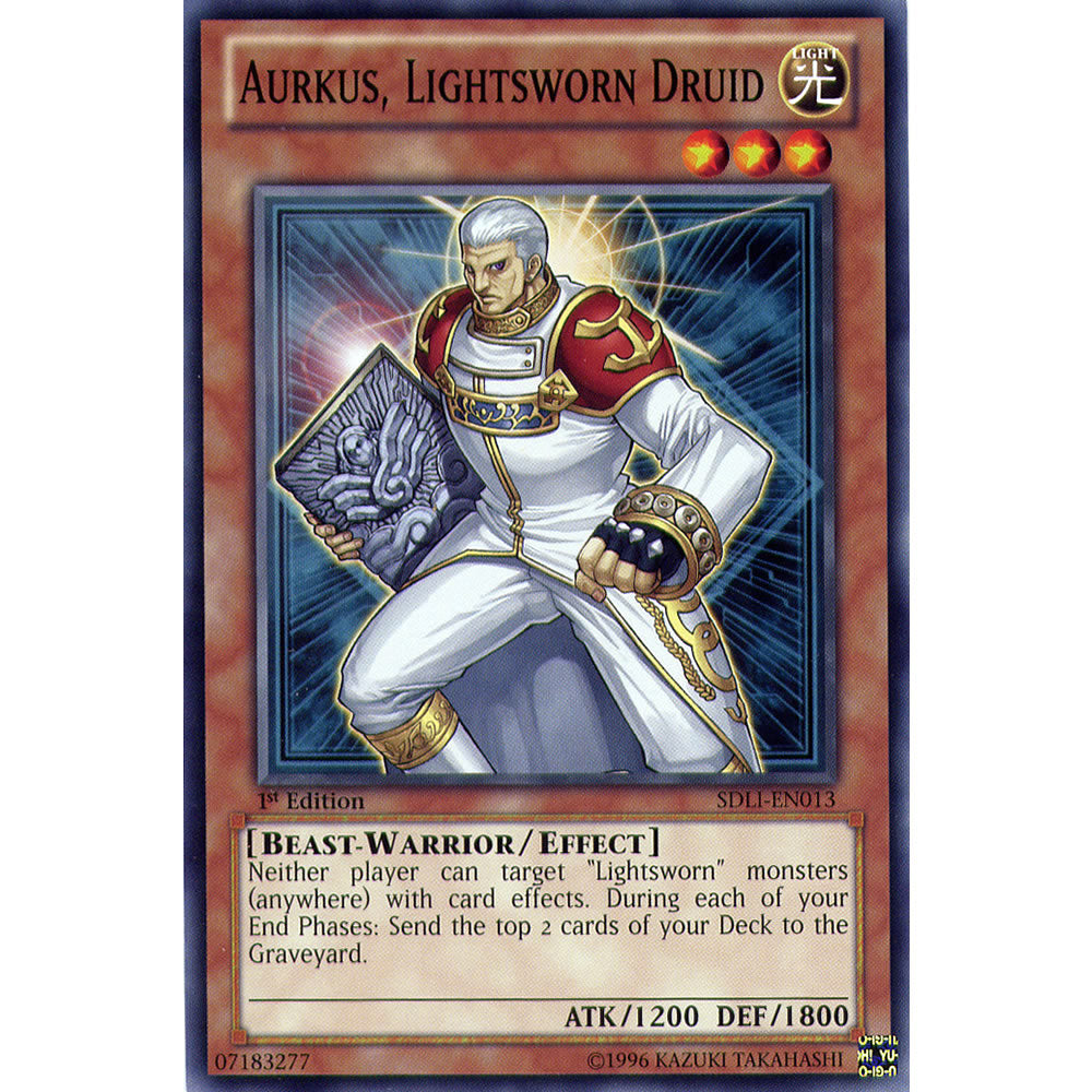 Aurkus, Lightsworn Druid SDLI-EN013 Yu-Gi-Oh! Card from the Realm of Light Set