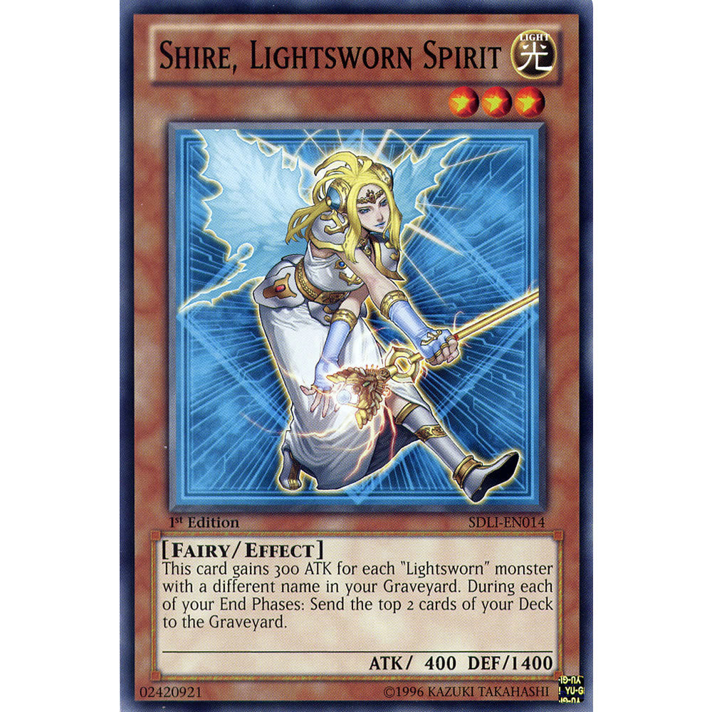 Shire, Lightsworn Spirit SDLI-EN014 Yu-Gi-Oh! Card from the Realm of Light Set