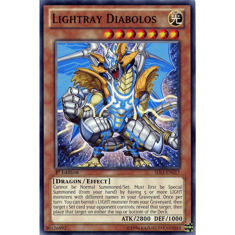 Lightray Diabolos SDLI-EN017 Yu-Gi-Oh! Card from the Realm of Light Set