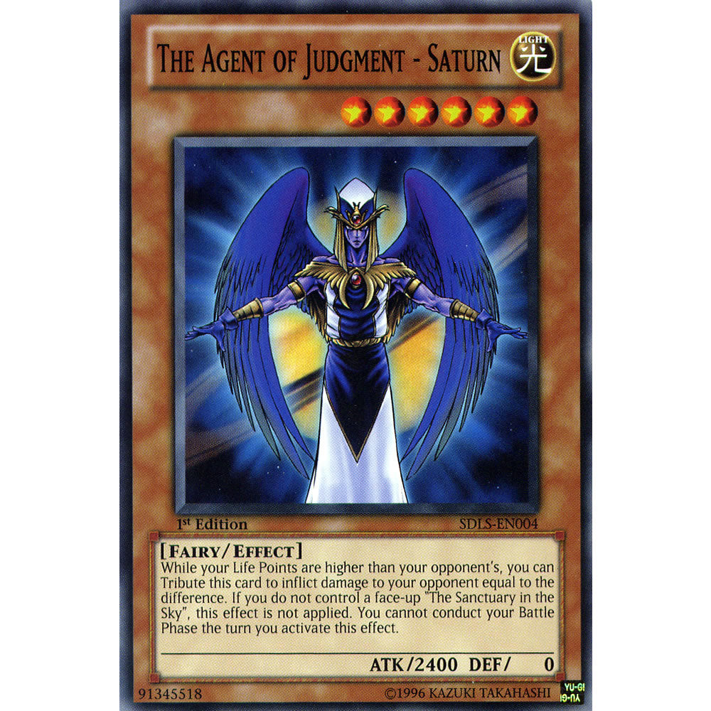 The Agent of Judgment - Saturn SDLS-EN004 Yu-Gi-Oh! Card from the Lost Sanctuary Set