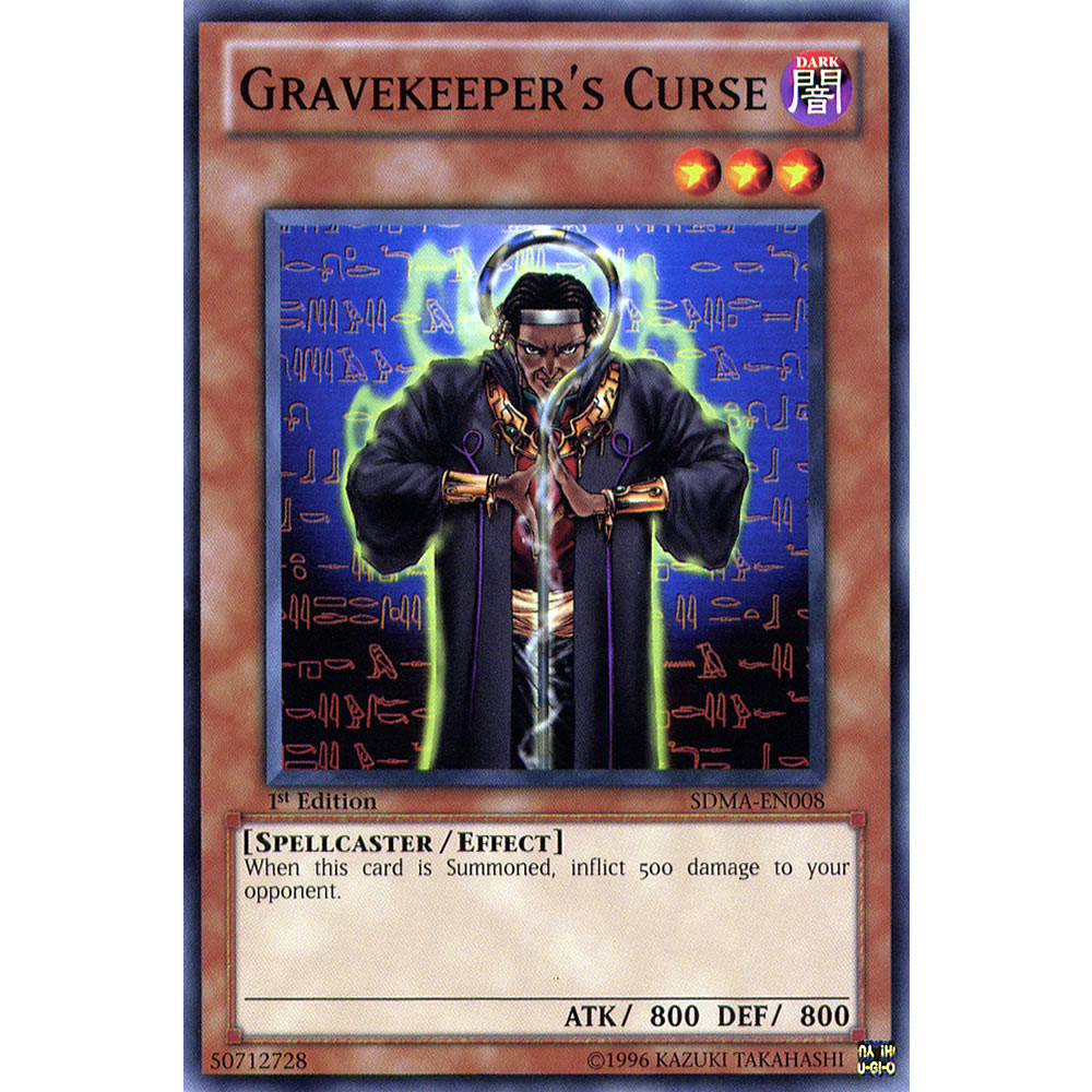 Gravekeeper's Curse SDMA-EN008 Yu-Gi-Oh! Card from the Marik Set