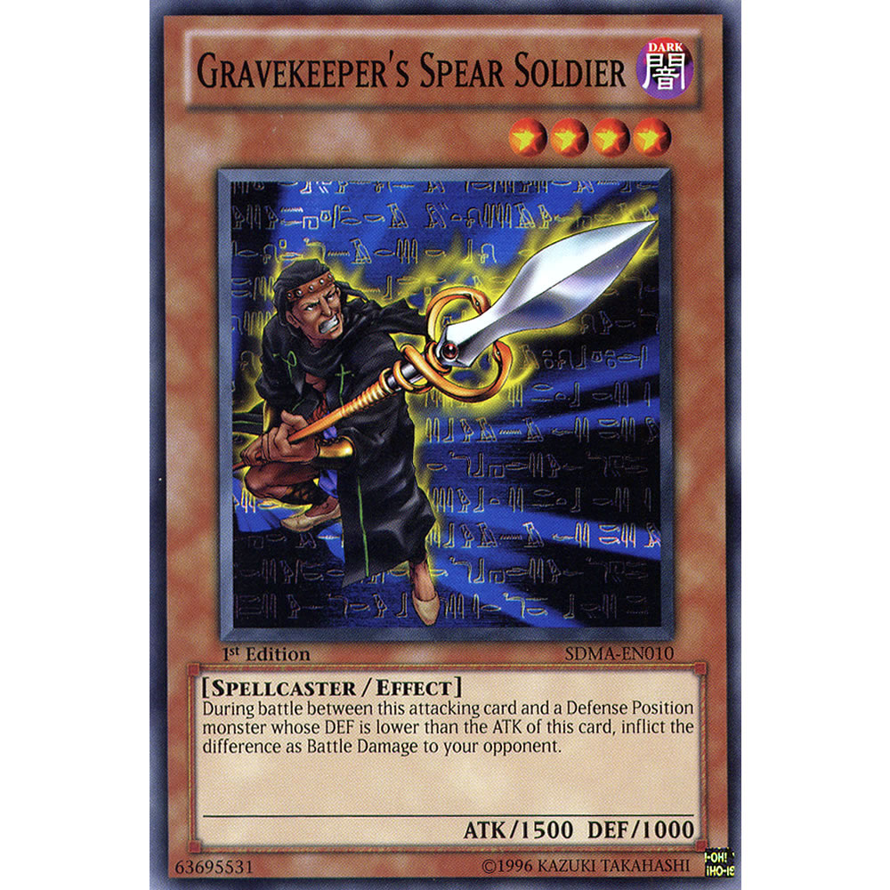 Gravekeeper's Spear Soldier SDMA-EN010 Yu-Gi-Oh! Card from the Marik Set