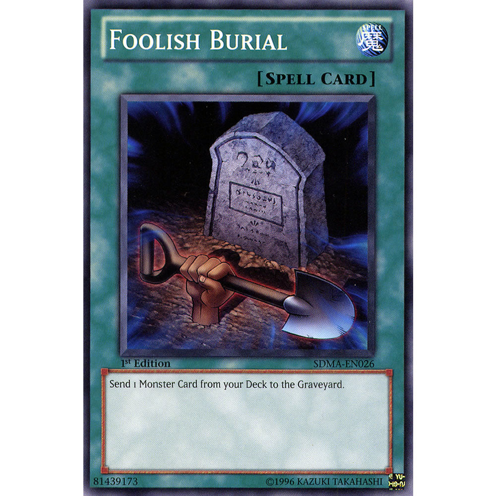 Foolish Burial SDMA-EN026 Yu-Gi-Oh! Card from the Marik Set