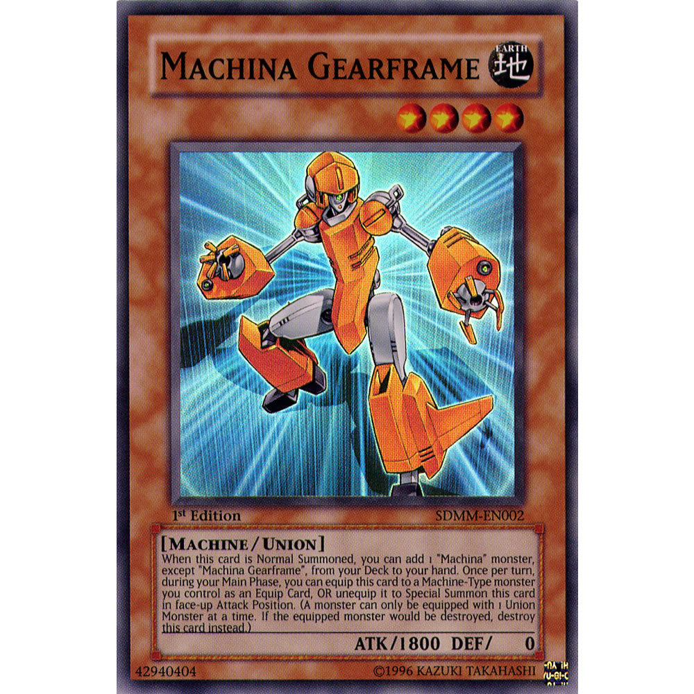 Machina Gearframe SDMM-EN002 Yu-Gi-Oh! Card from the Machina Mayhem Set