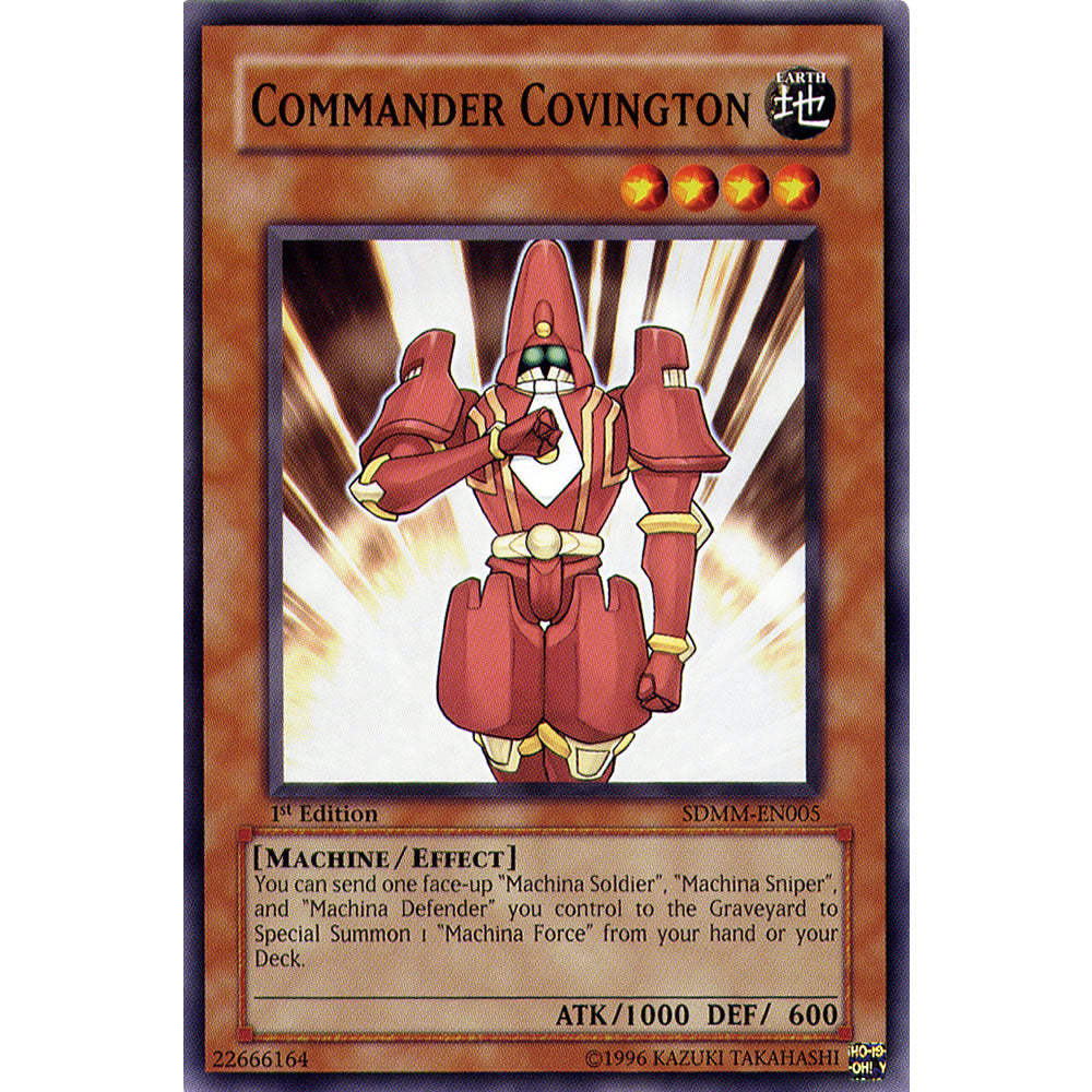 Commander Covington SDMM-EN005 Yu-Gi-Oh! Card from the Machina Mayhem Set
