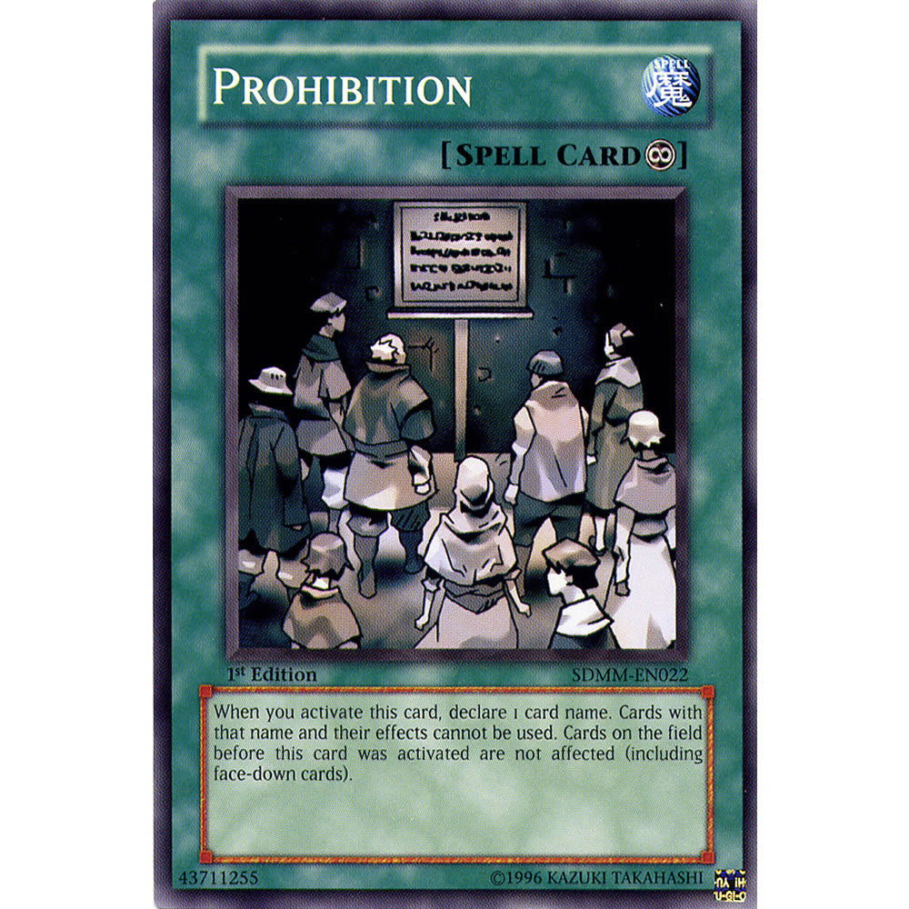 Prohibition SDMM-EN022 Yu-Gi-Oh! Card from the Machina Mayhem Set