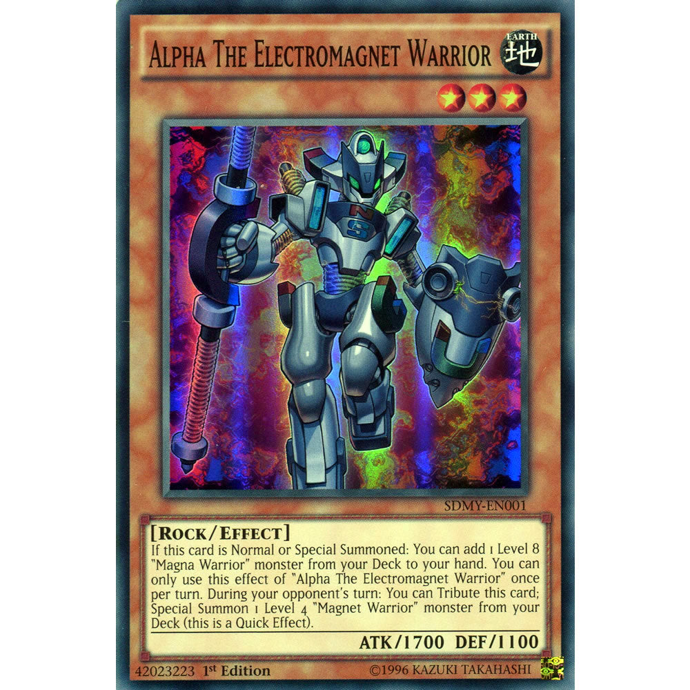 Alpha The Electromagnet Warrior SDMY-EN001 Yu-Gi-Oh! Card from the Yugi Muto Set