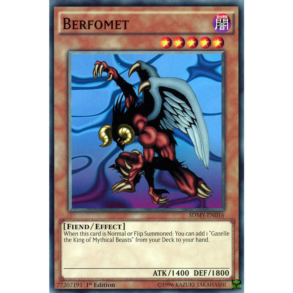 Berfomet SDMY-EN016 Yu-Gi-Oh! Card from the Yugi Muto Set