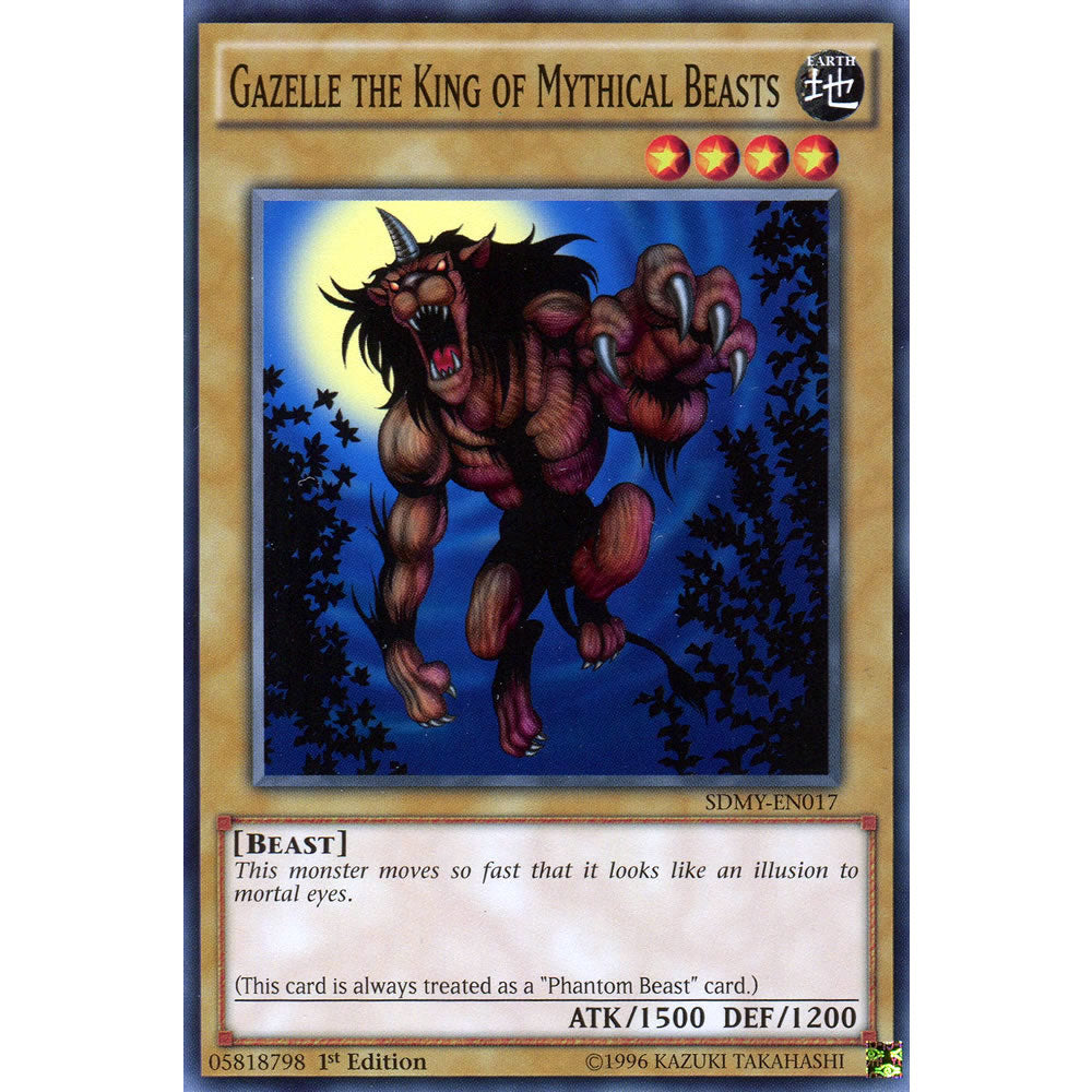 Gazelle the King of Mythical Beasts SDMY-EN017 Yu-Gi-Oh! Card from the Yugi Muto Set