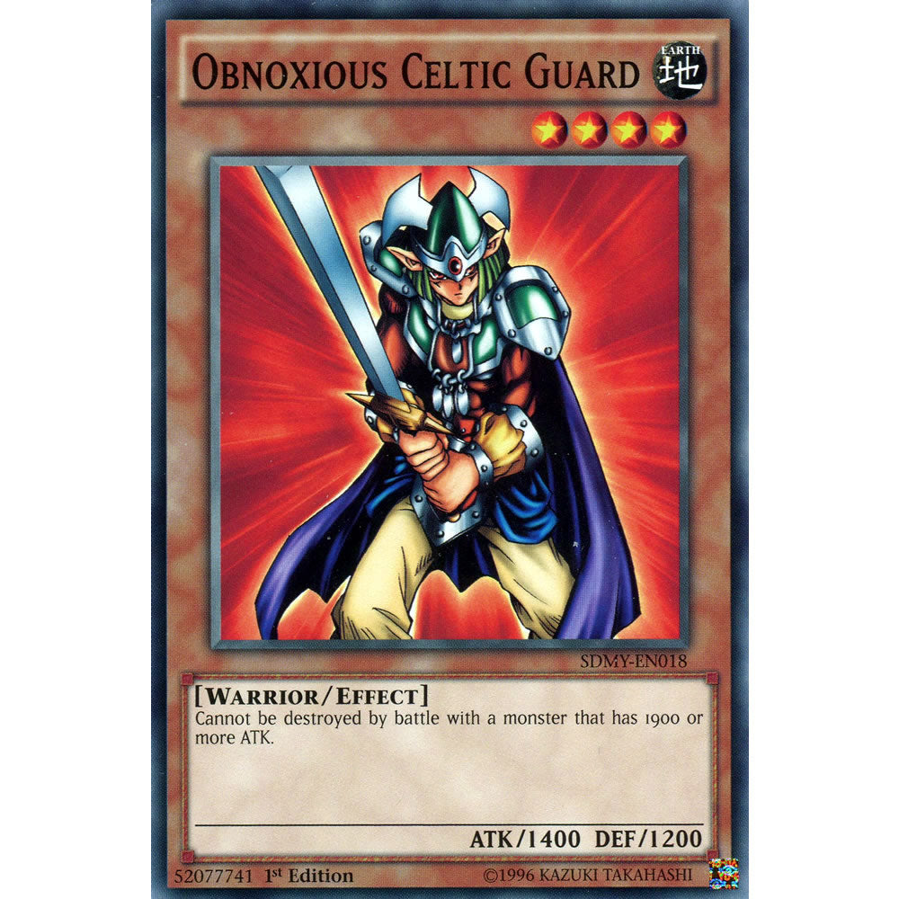 Obnoxious Celtic Guard SDMY-EN018 Yu-Gi-Oh! Card from the Yugi Muto Set