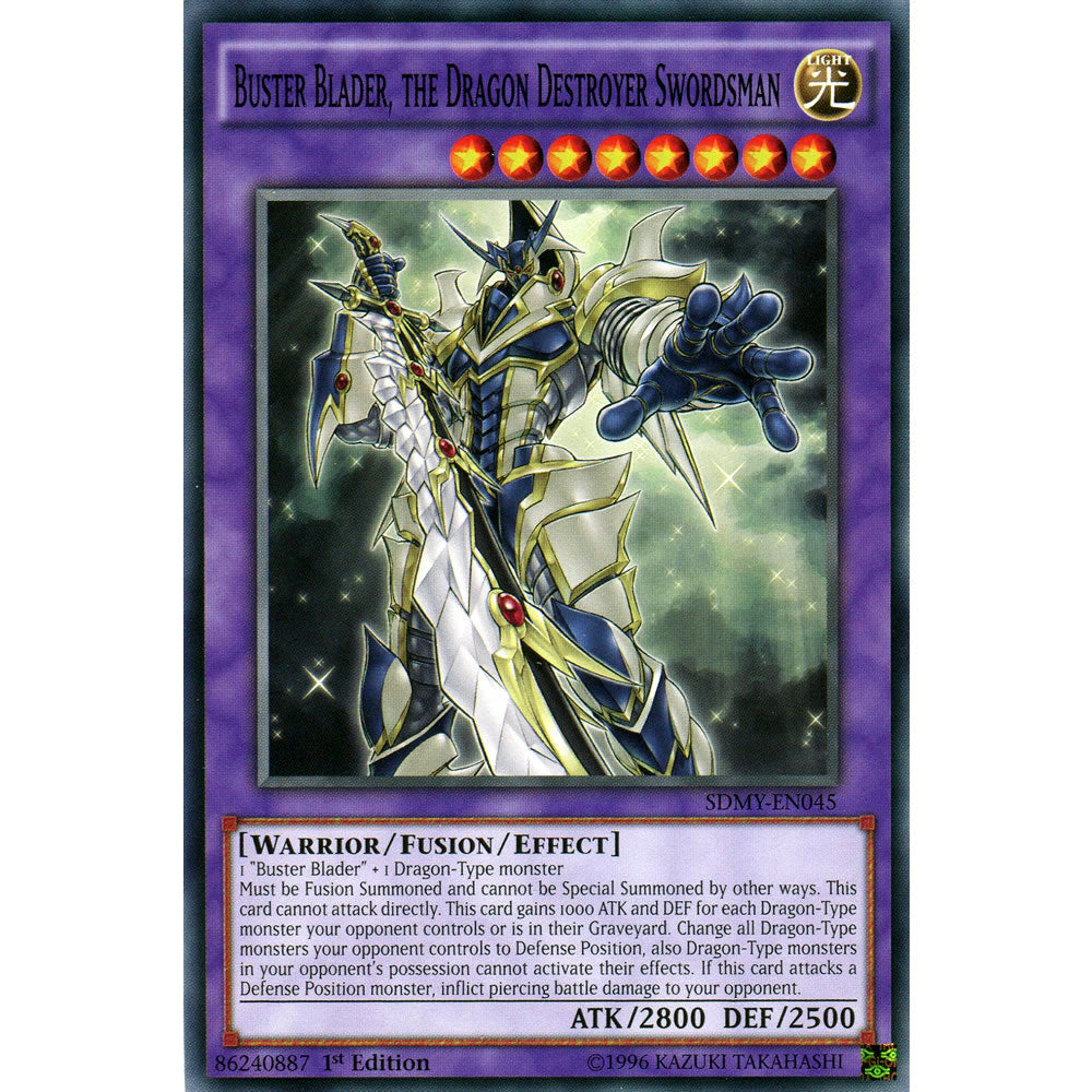 Buster Blader, the Dragon Destroyer Swordsman SDMY-EN045 Yu-Gi-Oh! Card from the Yugi Muto Set