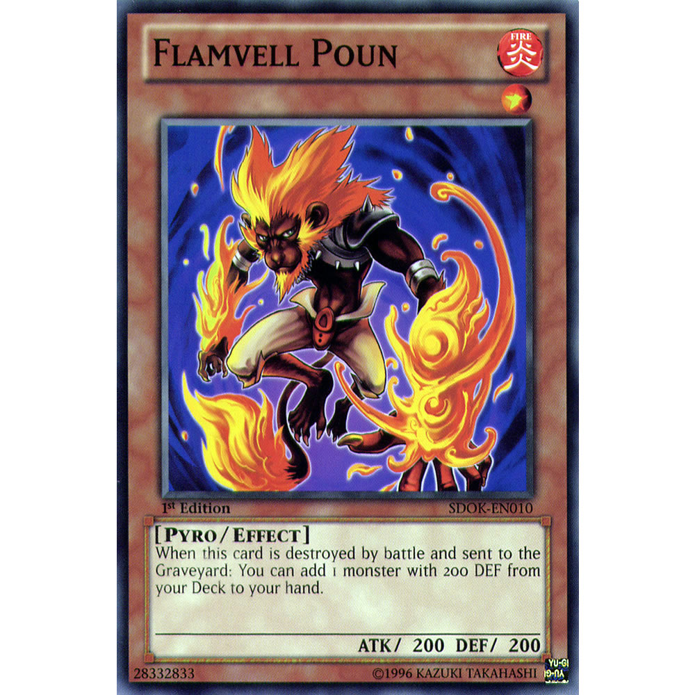 Flamvell Poun SDOK-EN010 Yu-Gi-Oh! Card from the Onslaught of the Fire Kings Set