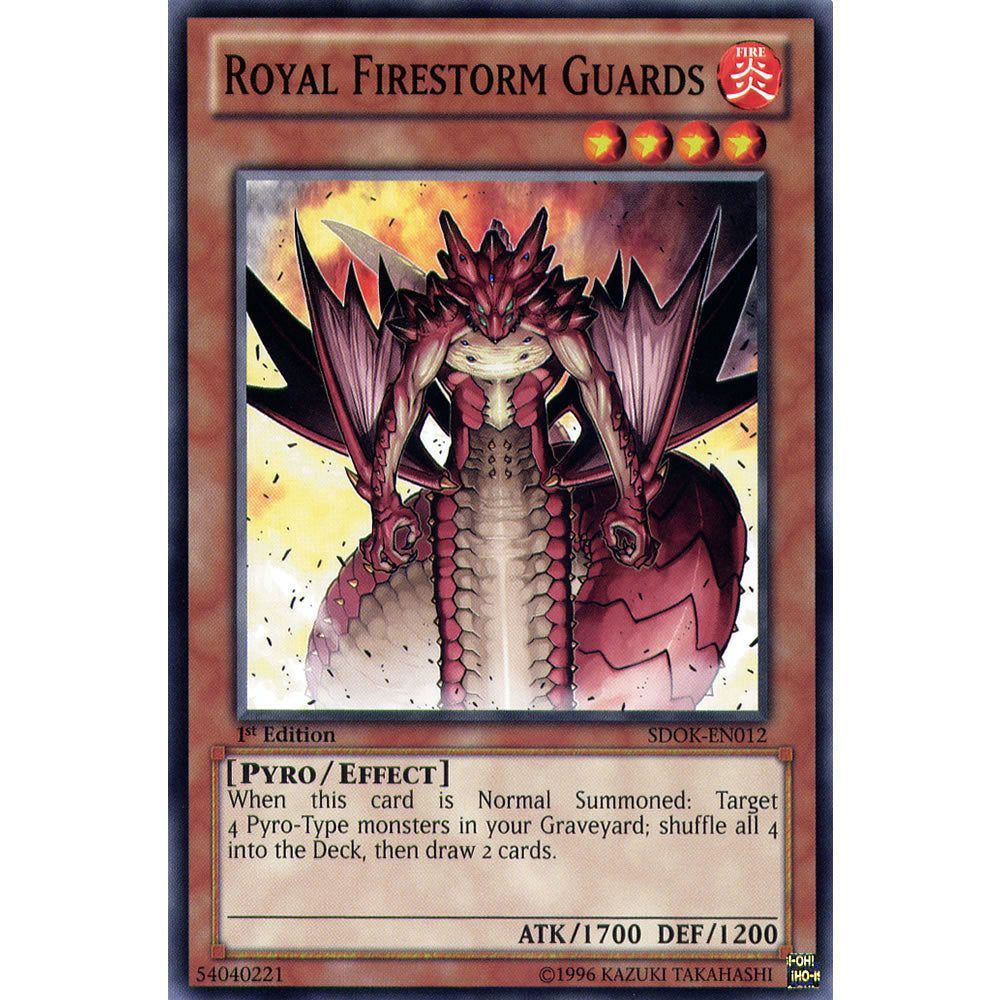 Royal Firestorm Guards SDOK-EN012 Yu-Gi-Oh! Card from the Onslaught of the Fire Kings Set