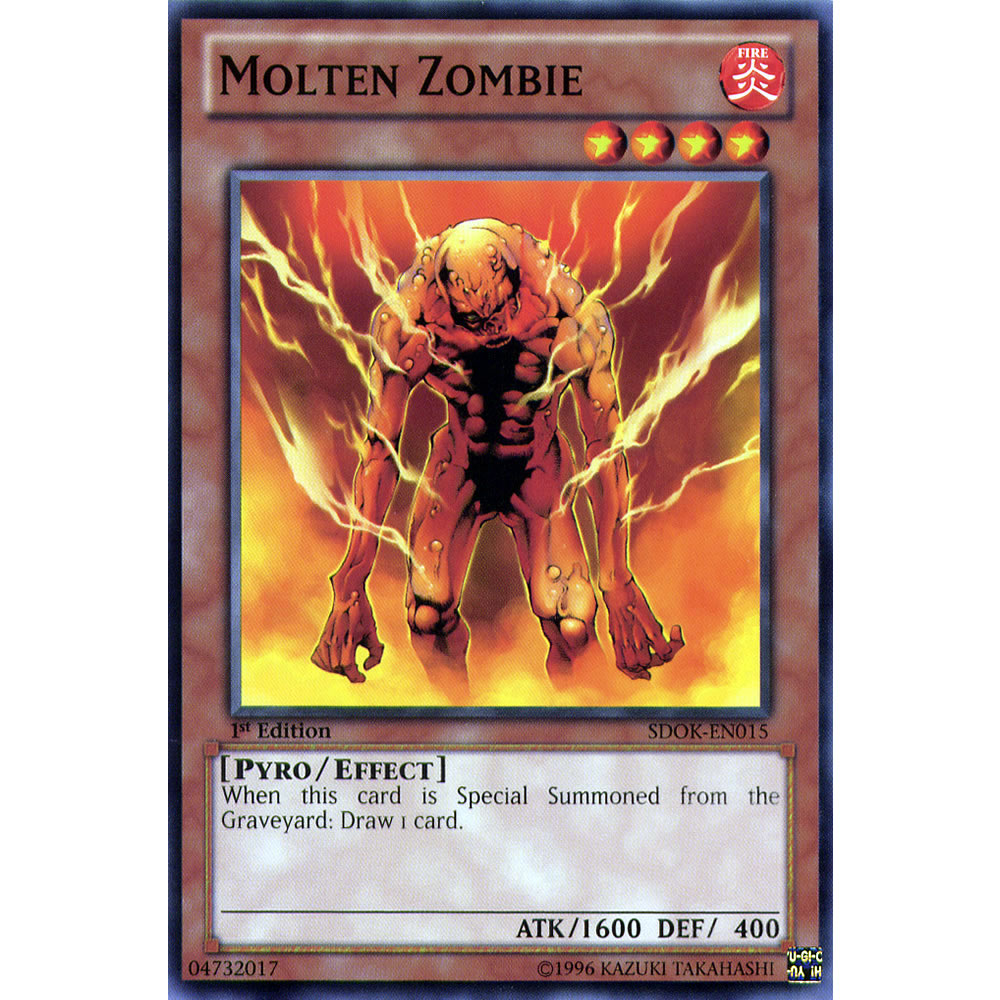 Molten Zombie SDOK-EN015 Yu-Gi-Oh! Card from the Onslaught of the Fire Kings Set