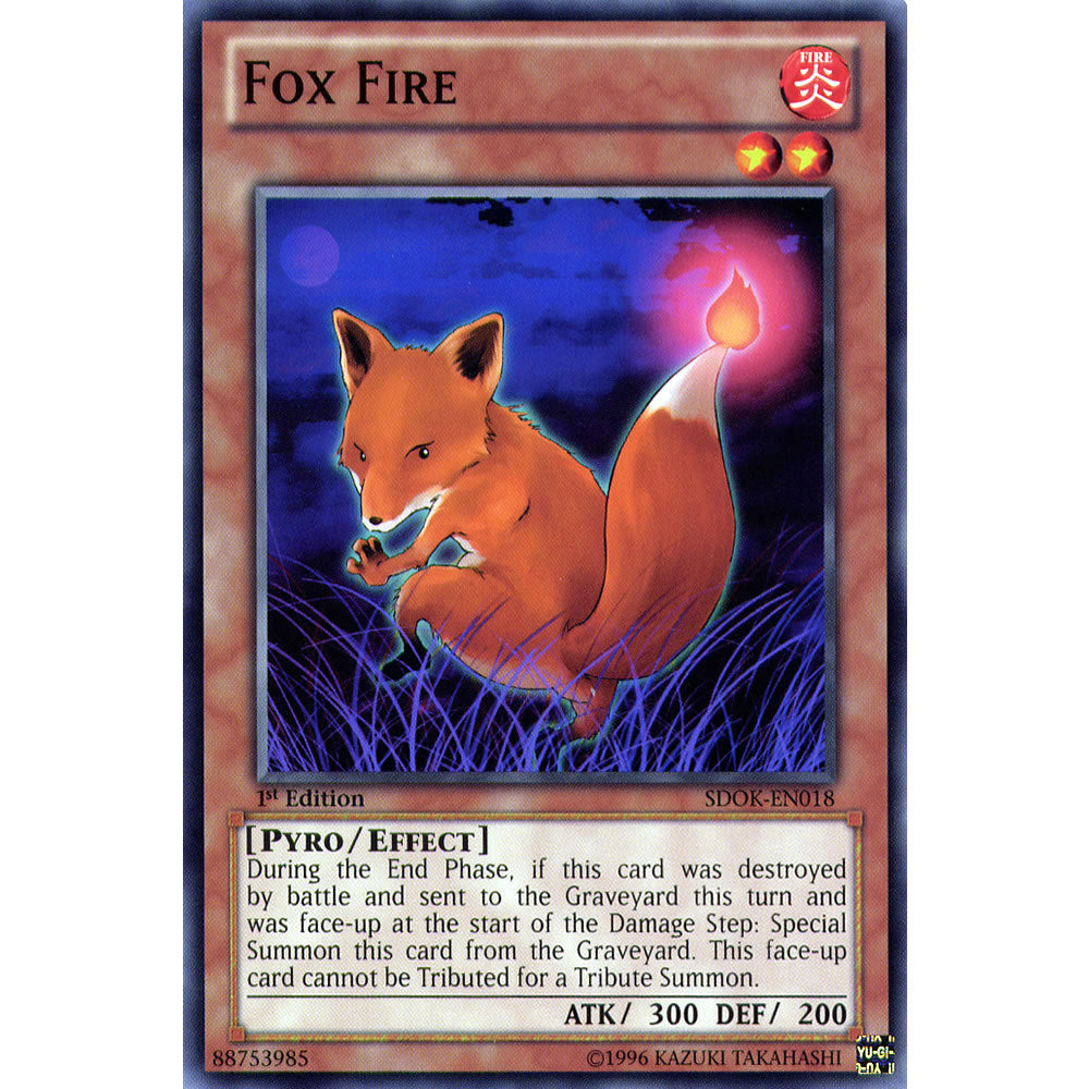 Fox Fire SDOK-EN018 Yu-Gi-Oh! Card from the Onslaught of the Fire Kings Set