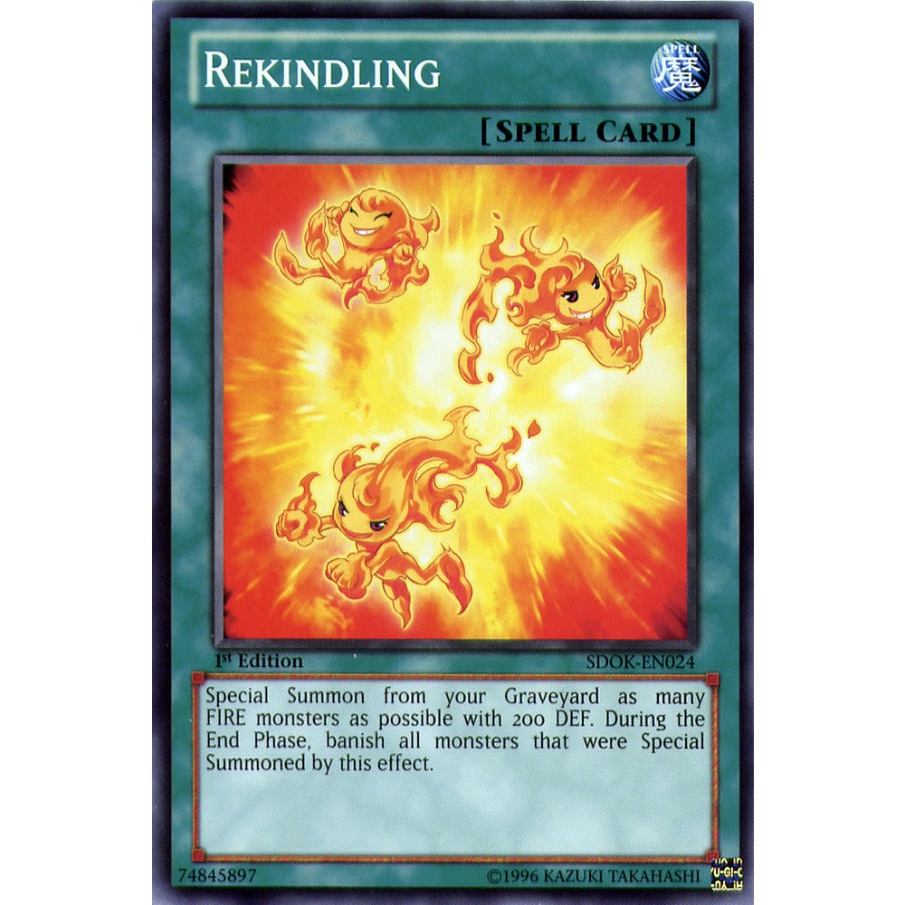 Rekindling SDOK-EN024 Yu-Gi-Oh! Card from the Onslaught of the Fire Kings Set