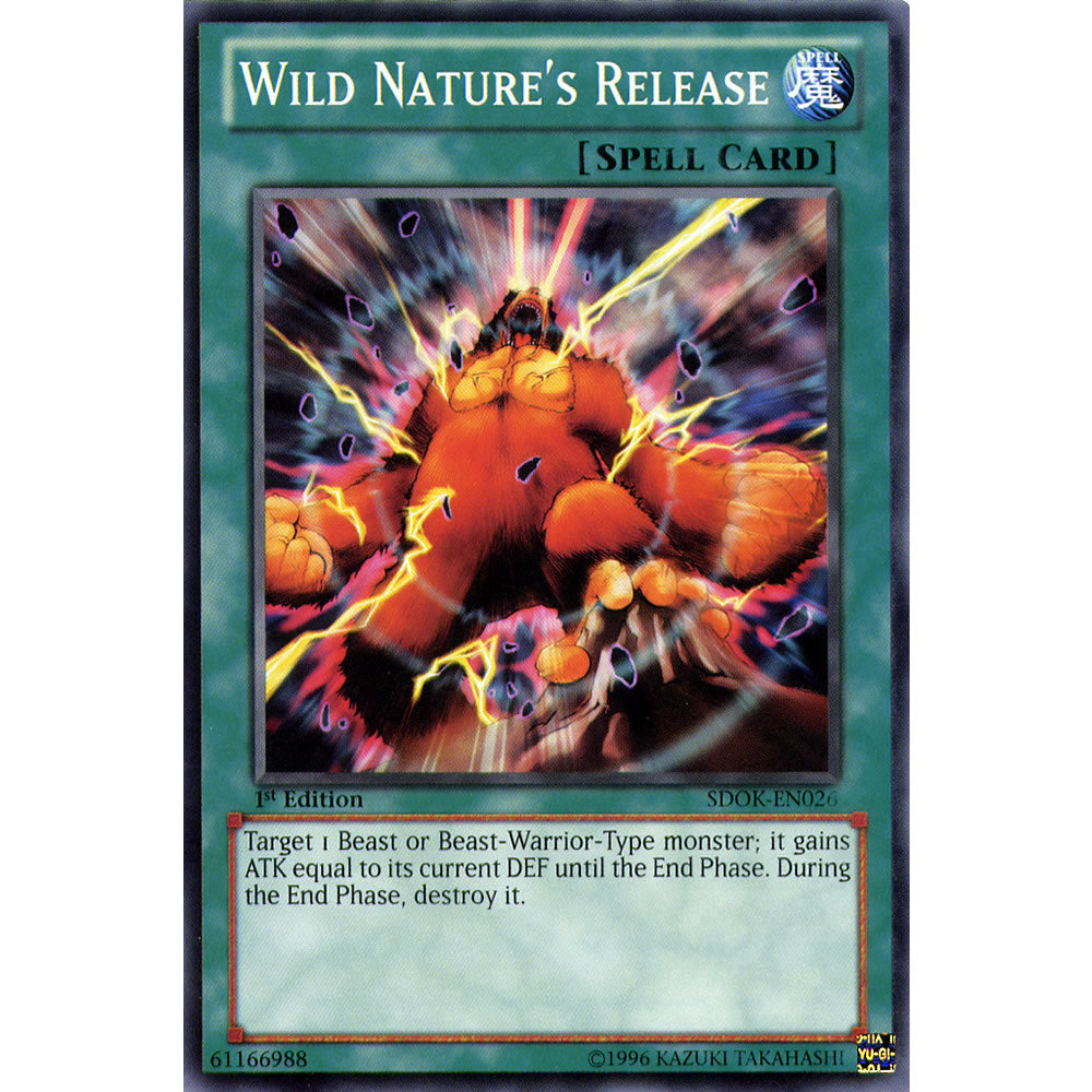 Wild Nature's Release SDOK-EN026 Yu-Gi-Oh! Card from the Onslaught of the Fire Kings Set