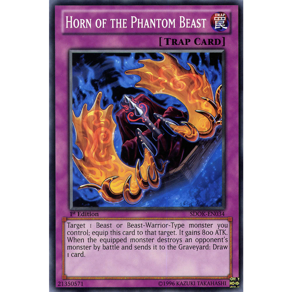 Horn of the Phantom Beast SDOK-EN034 Yu-Gi-Oh! Card from the Onslaught of the Fire Kings Set
