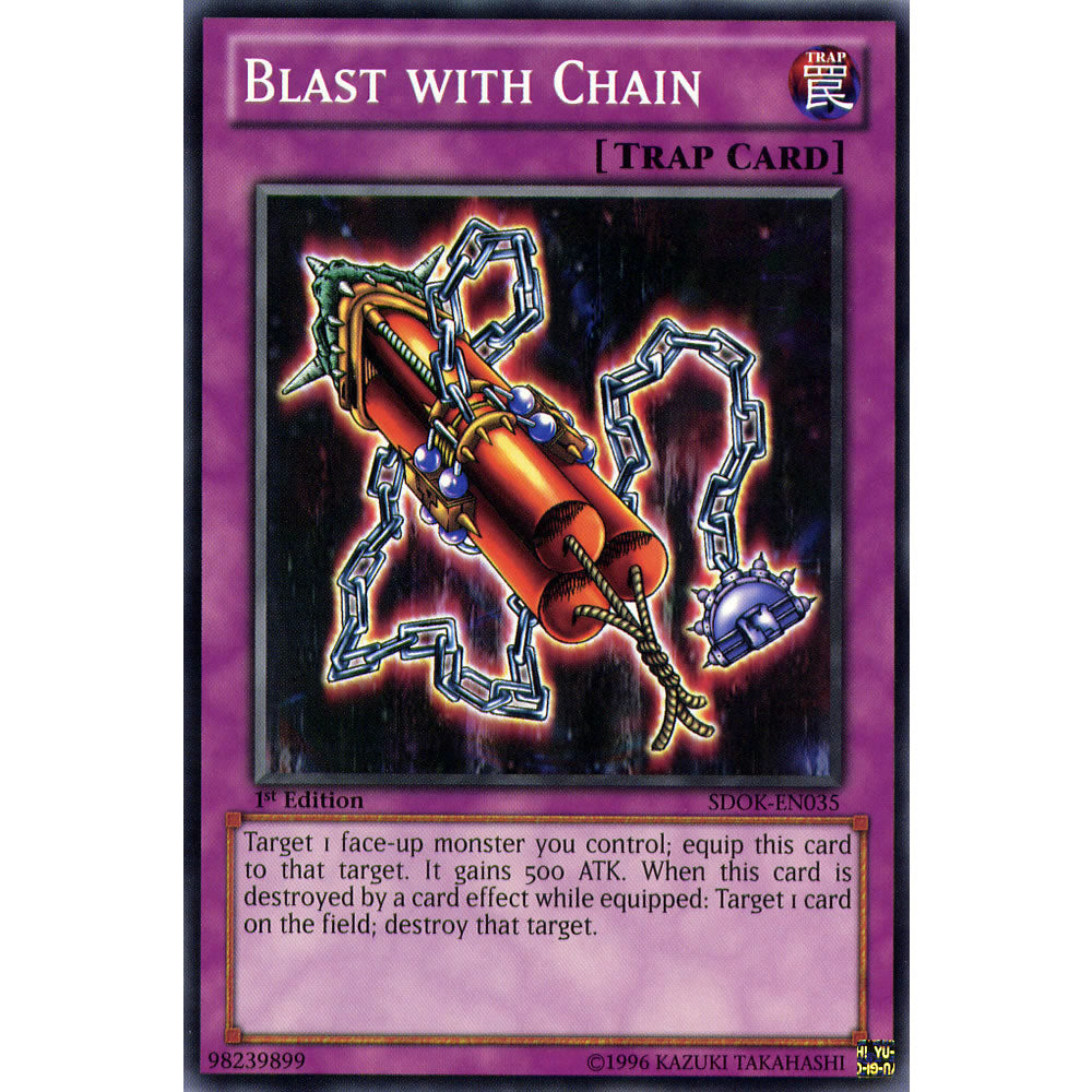 Blast with Chain SDOK-EN035 Yu-Gi-Oh! Card from the Onslaught of the Fire Kings Set
