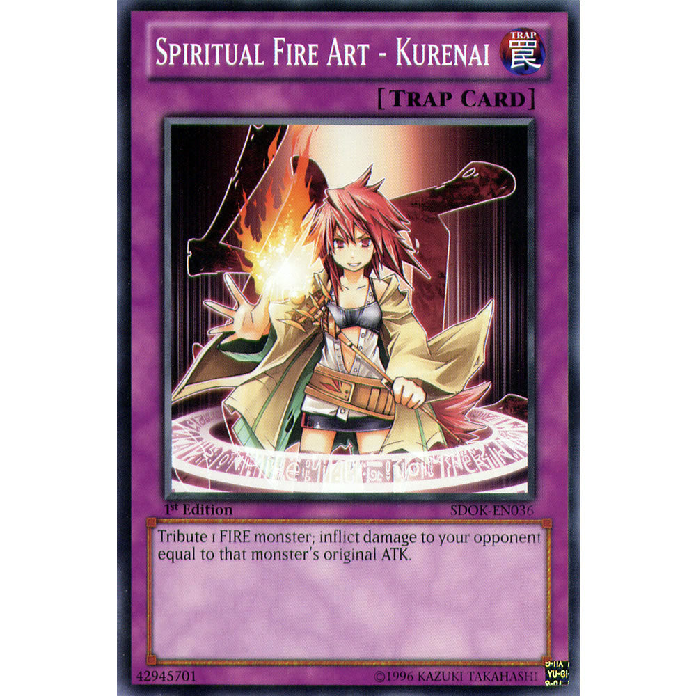 Spiritual Fire Art - Kurenai SDOK-EN036 Yu-Gi-Oh! Card from the Onslaught of the Fire Kings Set