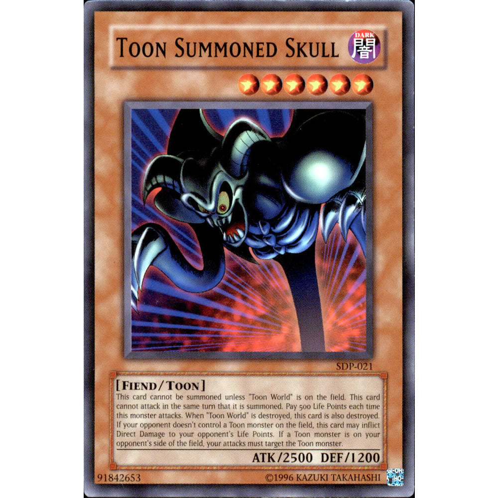 Toon Summoned Skull SDP-021 Yu-Gi-Oh! Card from the Pegasus Set