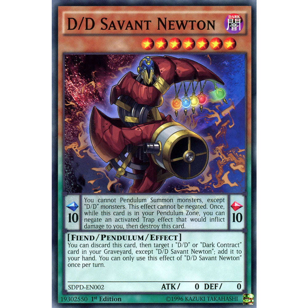 D/D Savant Newton SDPD-EN002 Yu-Gi-Oh! Card from the Pendulum Domination Set