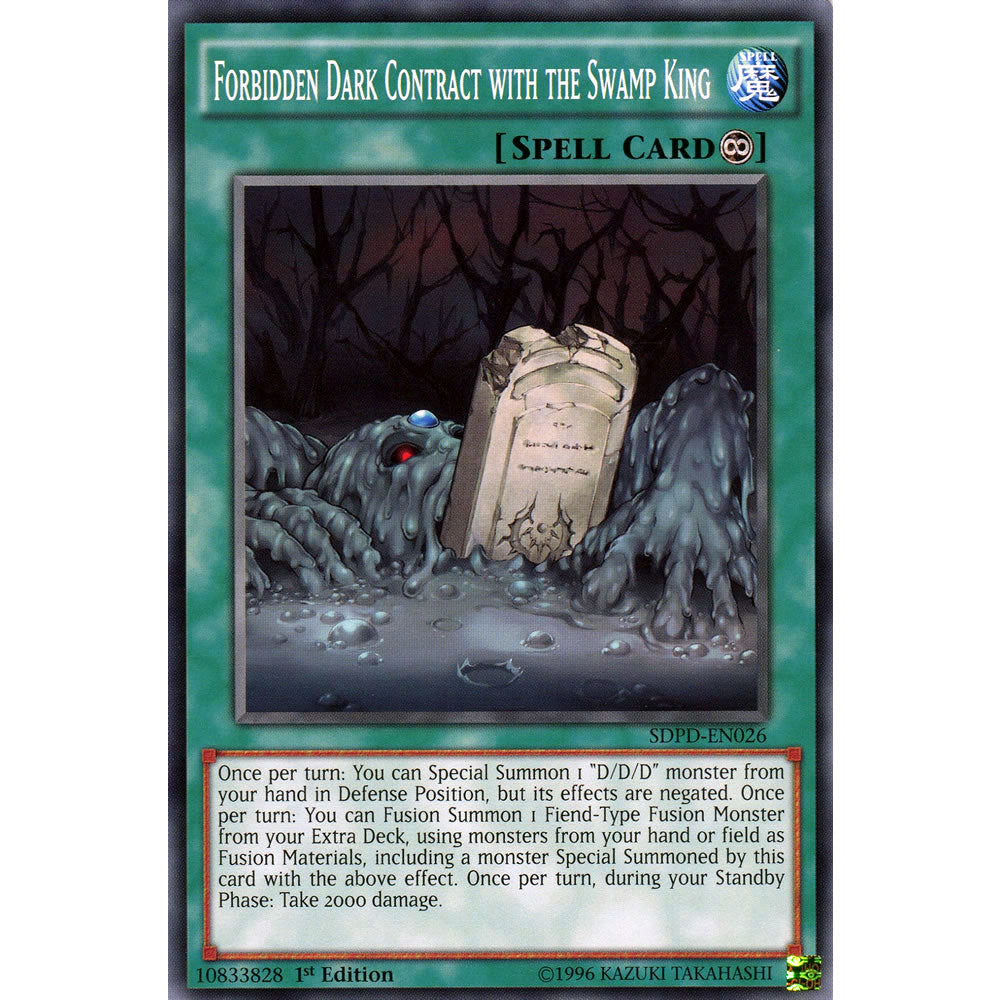 Forbidden Dark Contract with the Swamp King SDPD-EN026 Yu-Gi-Oh! Card from the Pendulum Domination Set