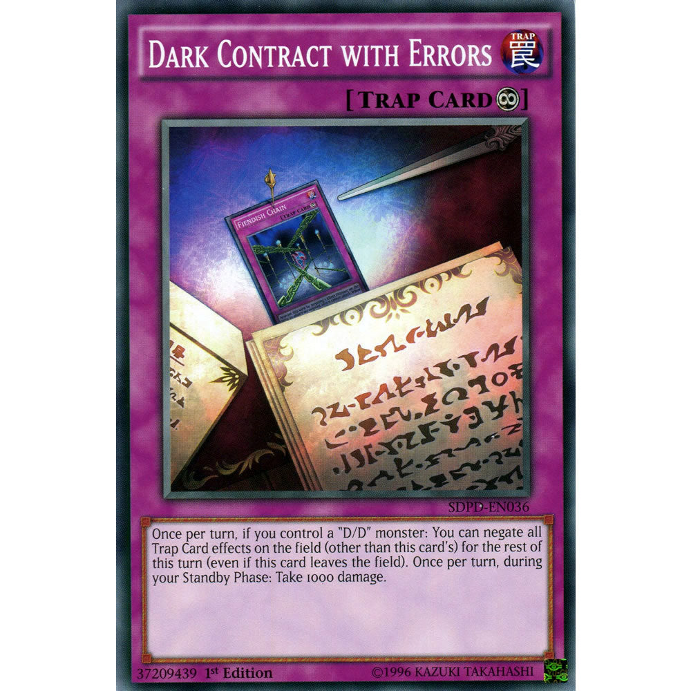 Dark Contract with Errors SDPD-EN036 Yu-Gi-Oh! Card from the Pendulum Domination Set