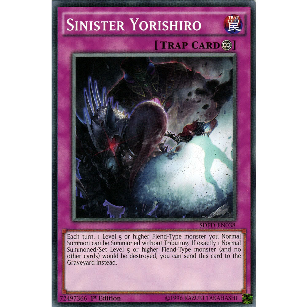 Sinister Yorishiro SDPD-EN038 Yu-Gi-Oh! Card from the Pendulum Domination Set
