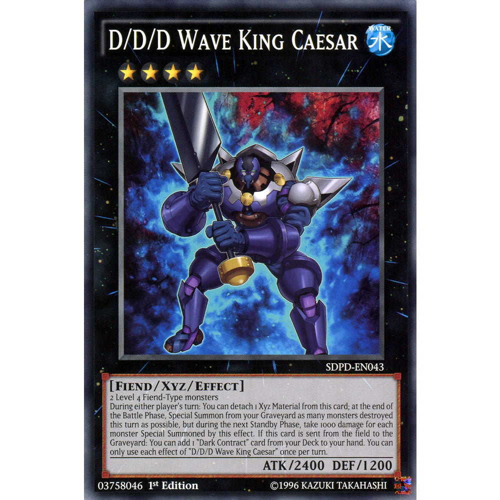 D/D/D Wave King Caesar SDPD-EN043 Yu-Gi-Oh! Card from the Pendulum Domination Set