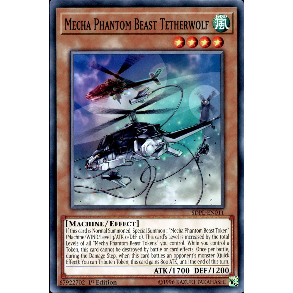 Mecha Phantom Beast Tetherwolf SDPL-EN011 Yu-Gi-Oh! Card from the Powercode Link Set