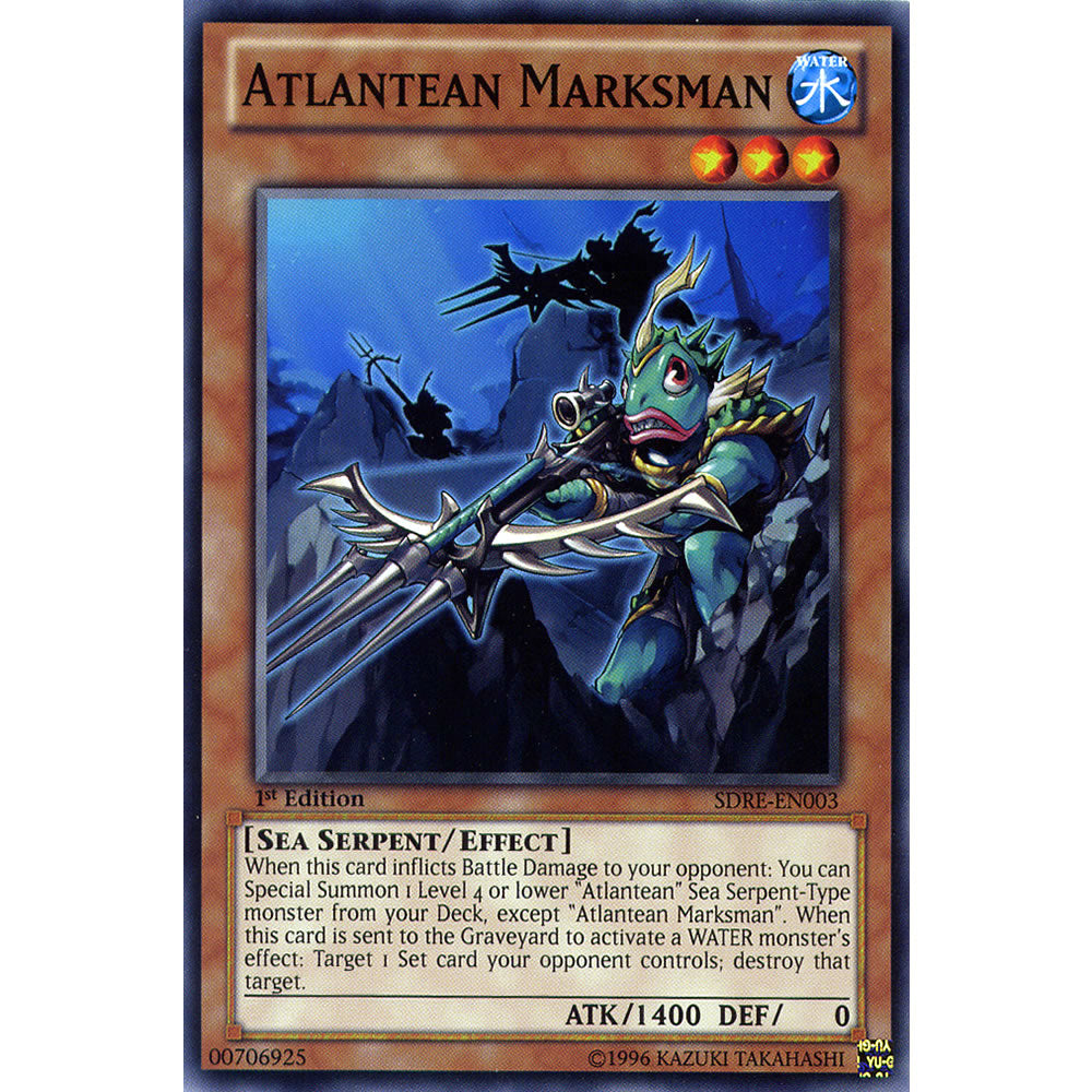 Atlantean Marksman SDRE-EN003 Yu-Gi-Oh! Card from the Realm of the Sea Emperor Set