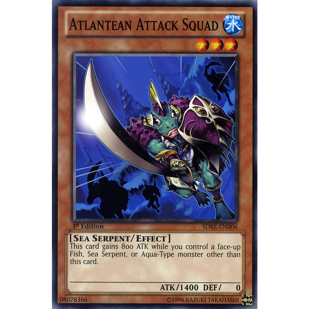 Atlantean Attack Squad SDRE-EN006 Yu-Gi-Oh! Card from the Realm of the Sea Emperor Set