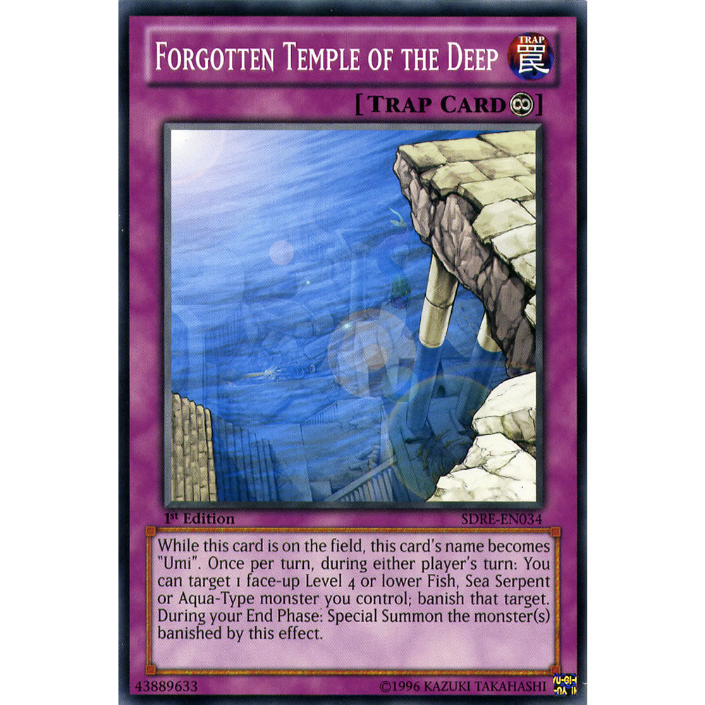 Forgotten Temple of The Deep SDRE-EN034 Yu-Gi-Oh! Card from the Realm of the Sea Emperor Set
