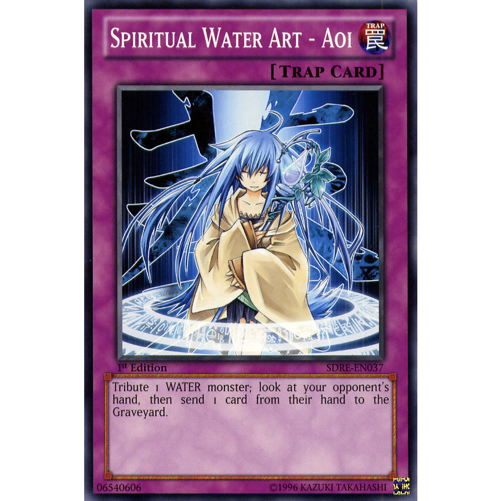 Spritual Water Art - Aoi SDRE-EN037 Yu-Gi-Oh! Card from the Realm of the Sea Emperor Set